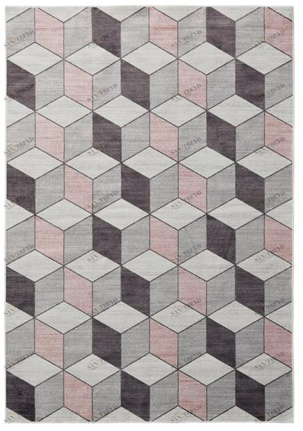 De Dimora Прямоугольный коврик из вискозы с геометрическими мотивами Atmosphere 965-6616