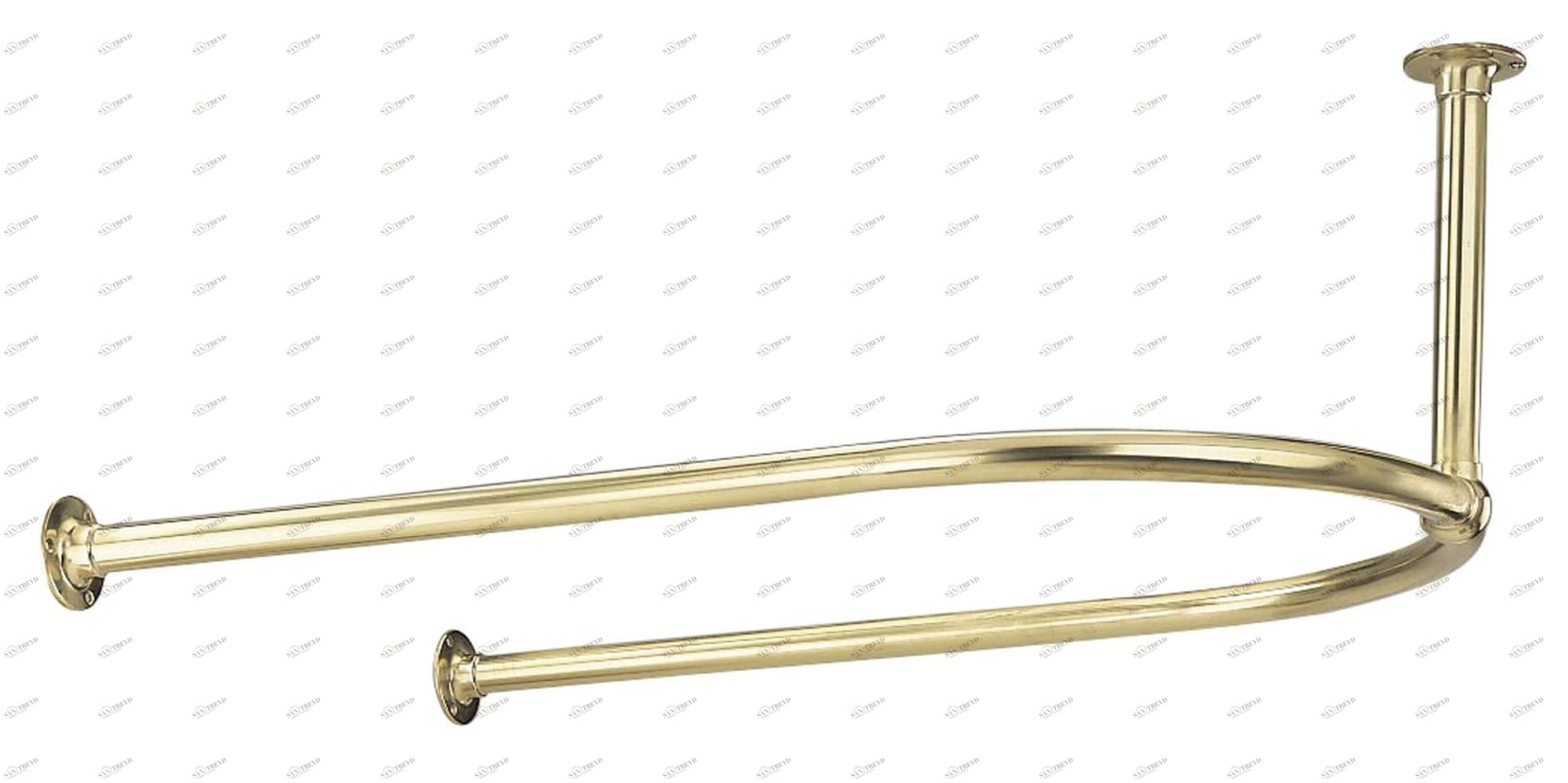 Traditional bathrooms Vintage Duschvorhangstange HALBOVAL Scr2.1.ag 