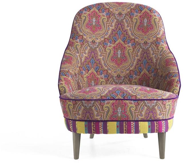 ETRO Home Interiors Кресло с обивкой из ткани с подлокотниками Jefferson E.jef.221.a - Вид №2