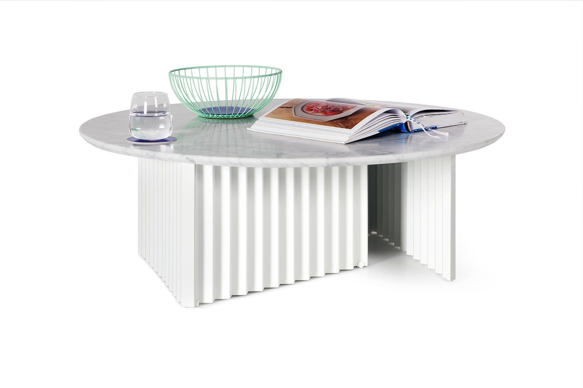 Мраморный и стальной круглый низкий журнальный столик RS Barcelona Plec ARCH-00147655 - Вид №2