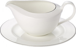 10561864 Dibbern Соусник с подставкой Dibbern "Платиновая линия" 480мл Фарфор костяной