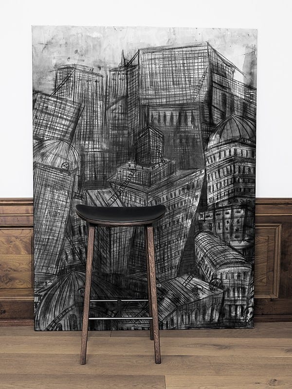 Высокий дубовый стул с мягким сиденьем NORR11 NY11 ARCH-00051750 - Вид №3