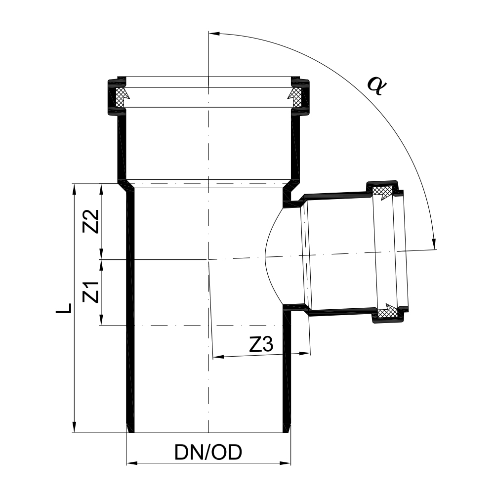 02648 Тройники Tece  - Вид №1