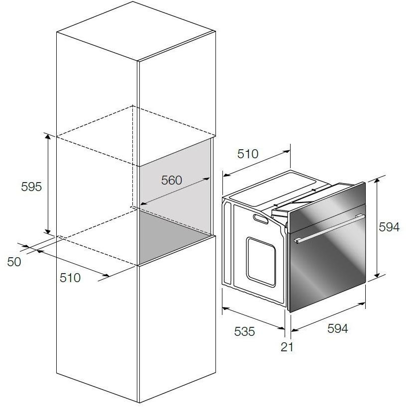 Fulgor Milano Многофункциональная электрическая встроенная духовка из стекла класса а + sun-id-1351730 - Вид №1