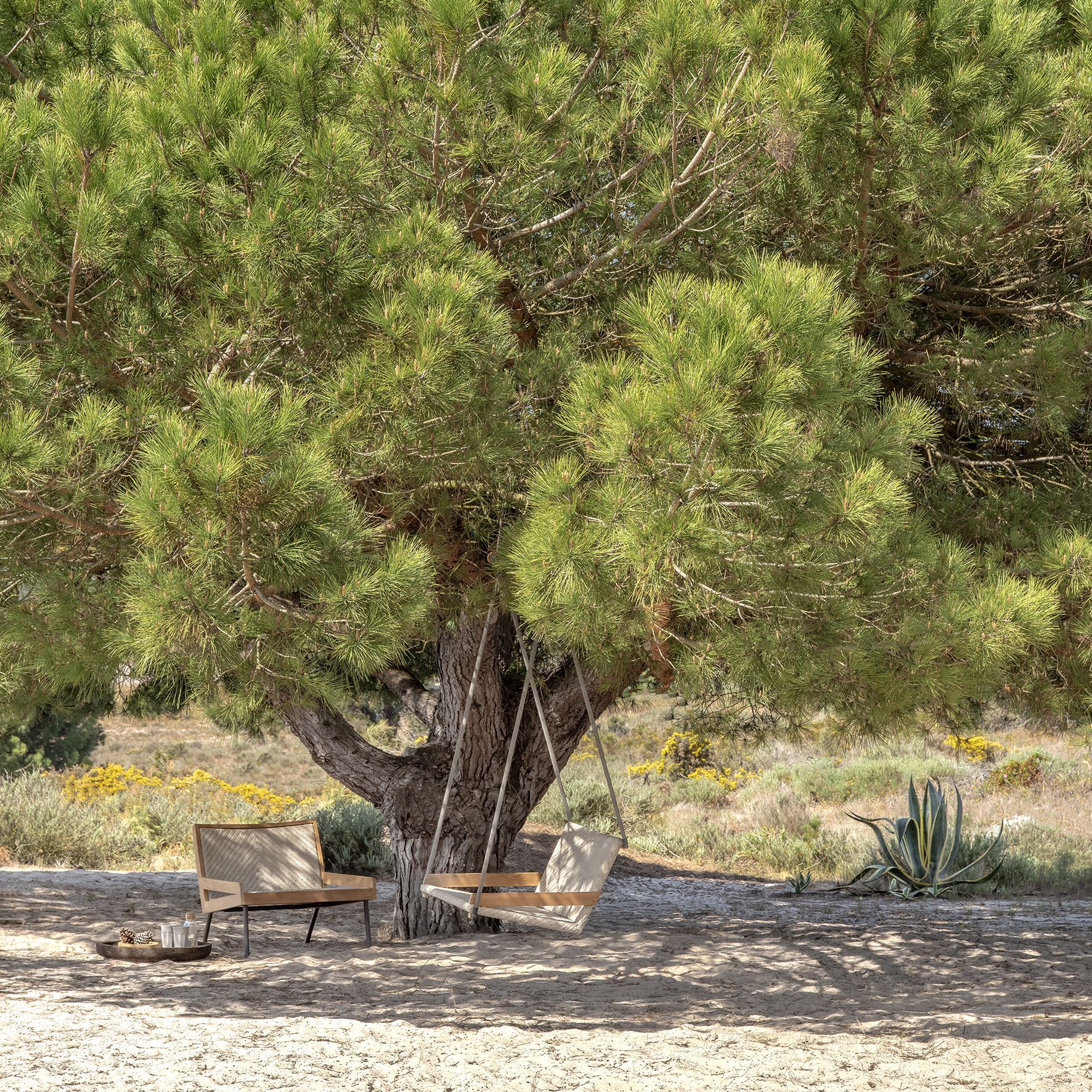 2-местный диван из тика и полипропиленовой веревки Ethimo открытый ARCH-00003767 - Вид №2