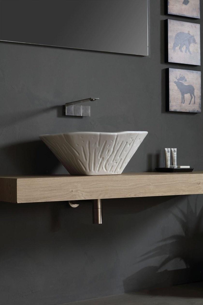 Trr01t Подвесная раковина настенная овальная Horganica Terra белая - Вид №6