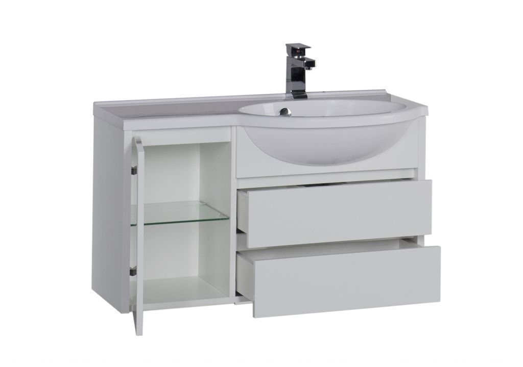 Тумба с раковиной Aquanet Лайн 90 R белый 0016493700164745 - Вид №2