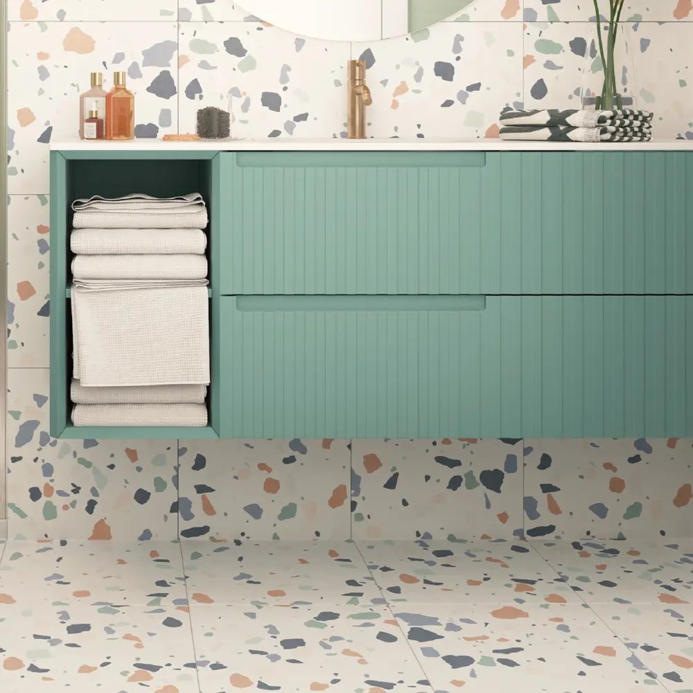 Керамогранит Шахтинская Плитка «Гермес Тераццо» 40×40 см белый 82959450