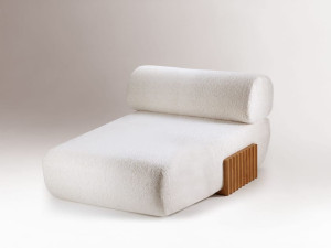 Мягкий шезлонг из ткани