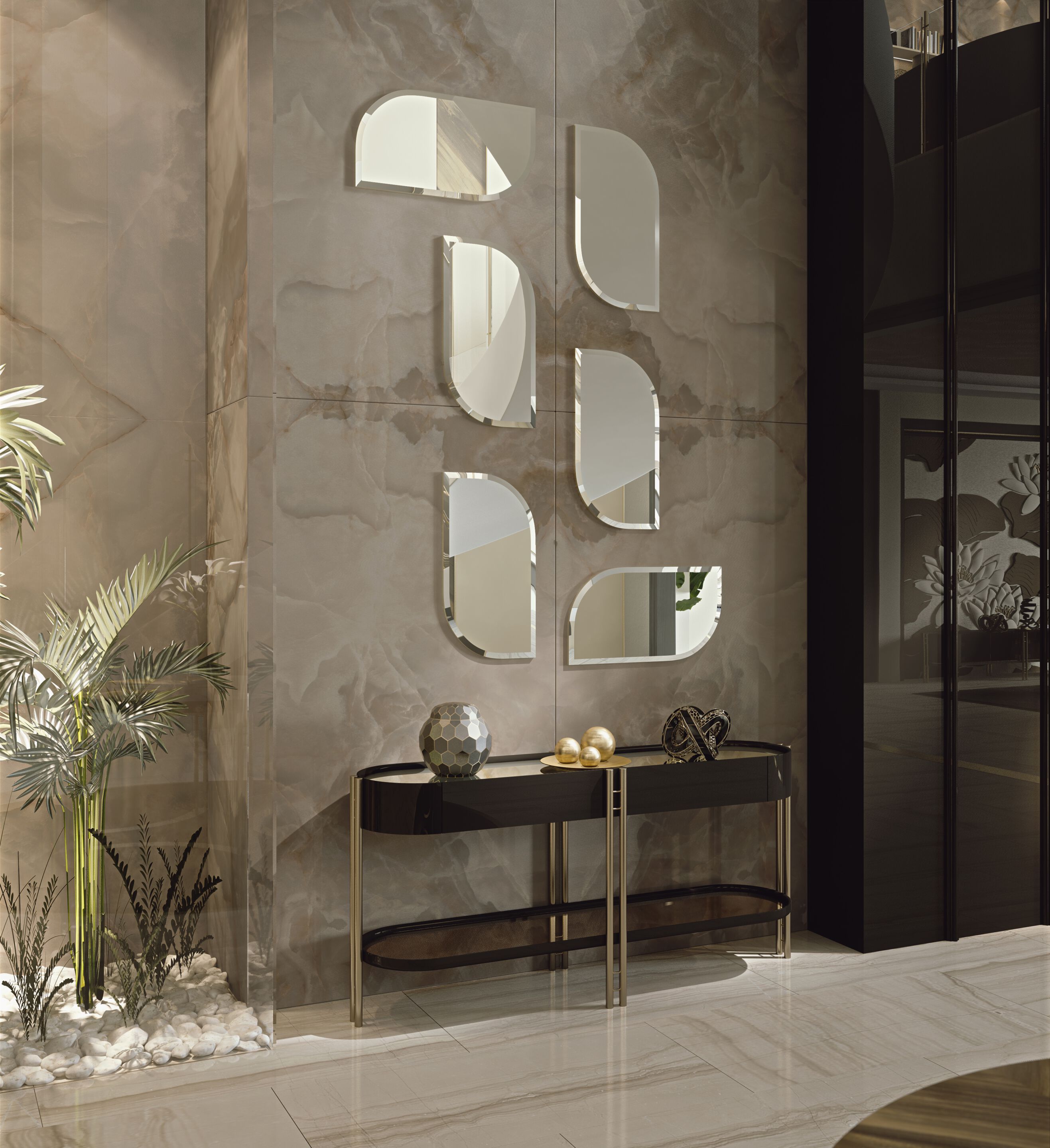 Деревянная овальная консоль Bizzotto Italia Atmosphera ARCH-00104671 - Вид №1