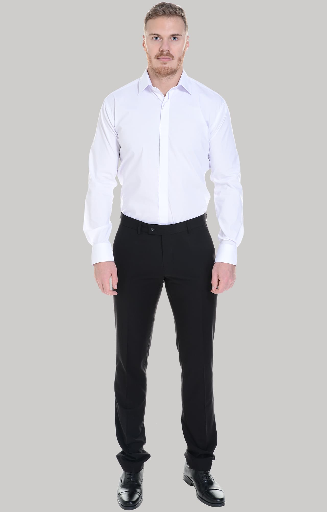 62460 Рубашка мужская  white El-Risto  Корпоративная одежда  размер 39/170-176  - Вид №5