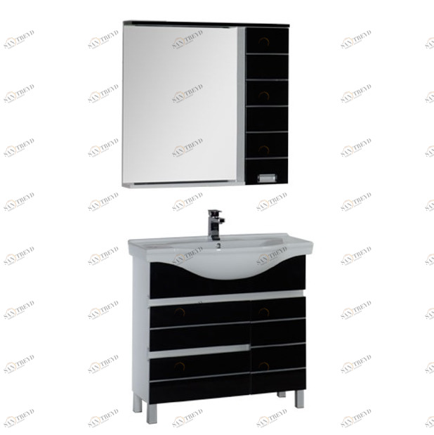 Комплект мебели Aquanet Доминика 90 черный 00172406