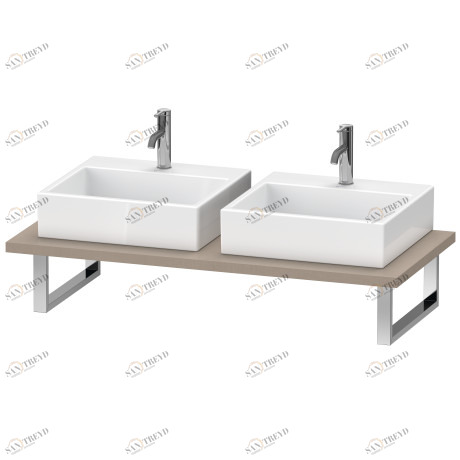 BR105C07575 Brioso Консоль для накладной и встраиваемой сверху раковины компакт Лен, декор Duravit