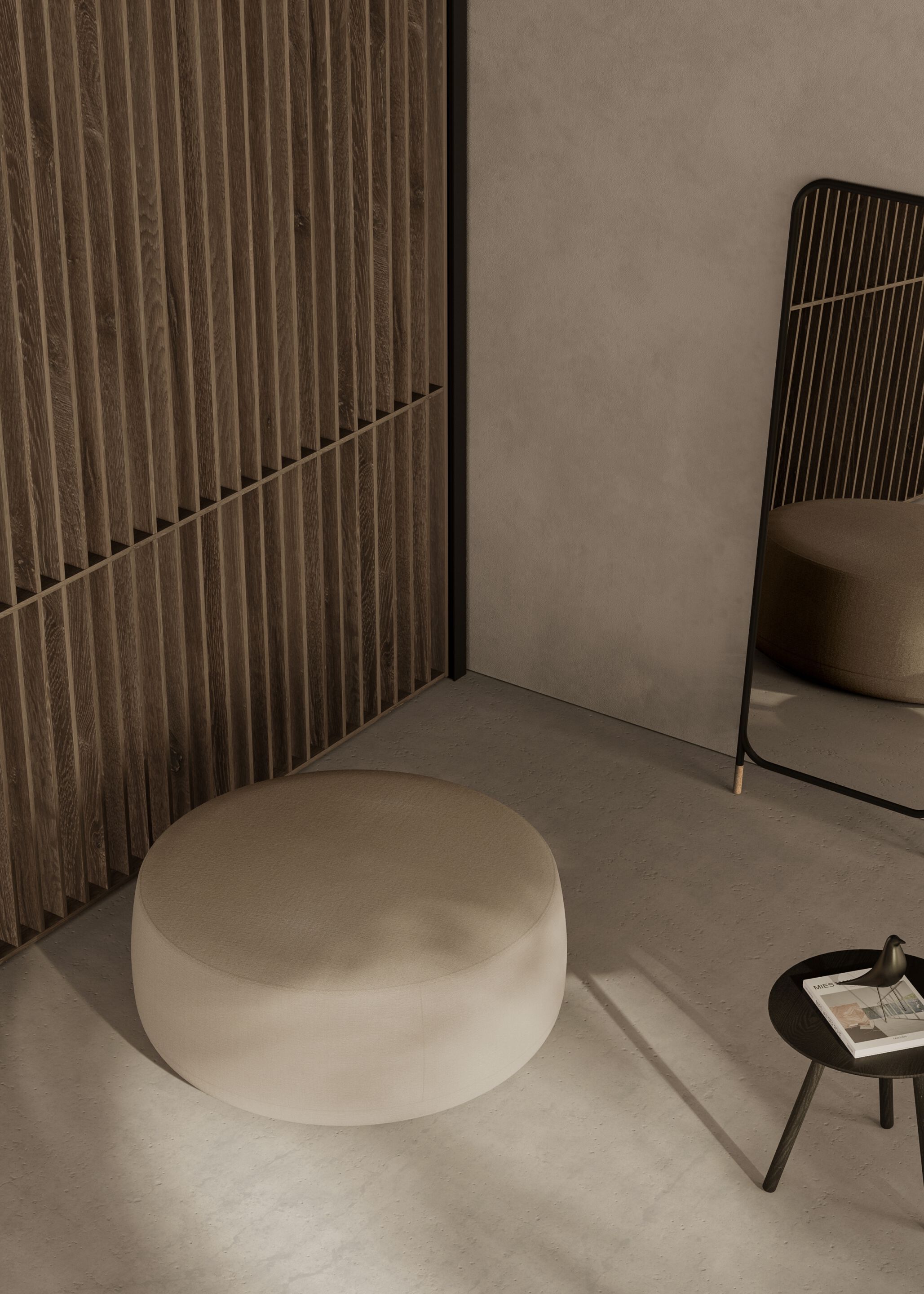 Круглый пуф из ткани Omelette Editions MOLE ARCH-00067441 - Вид №2