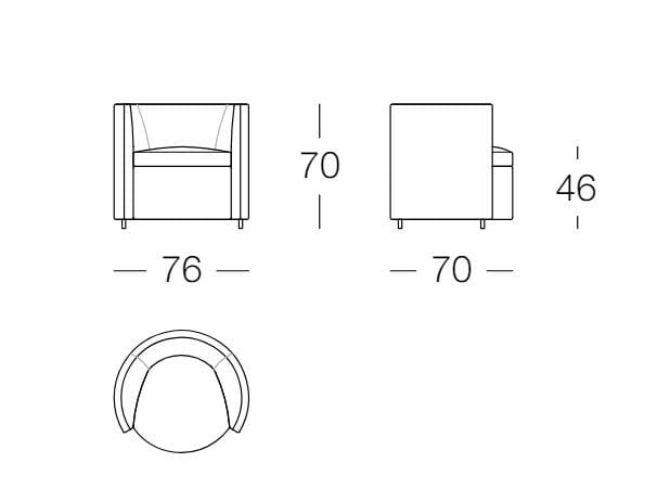 Кожаное кресло с подлокотниками Frigerio Lou ARCH-00087942 - Вид №8