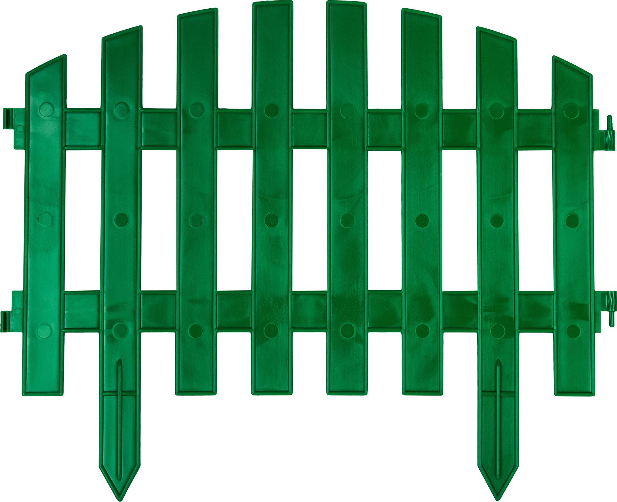 Декоративный штакетник Santreyd «Волна» зелёный 3 м для сада и цветников 17710535 STLM-0008497