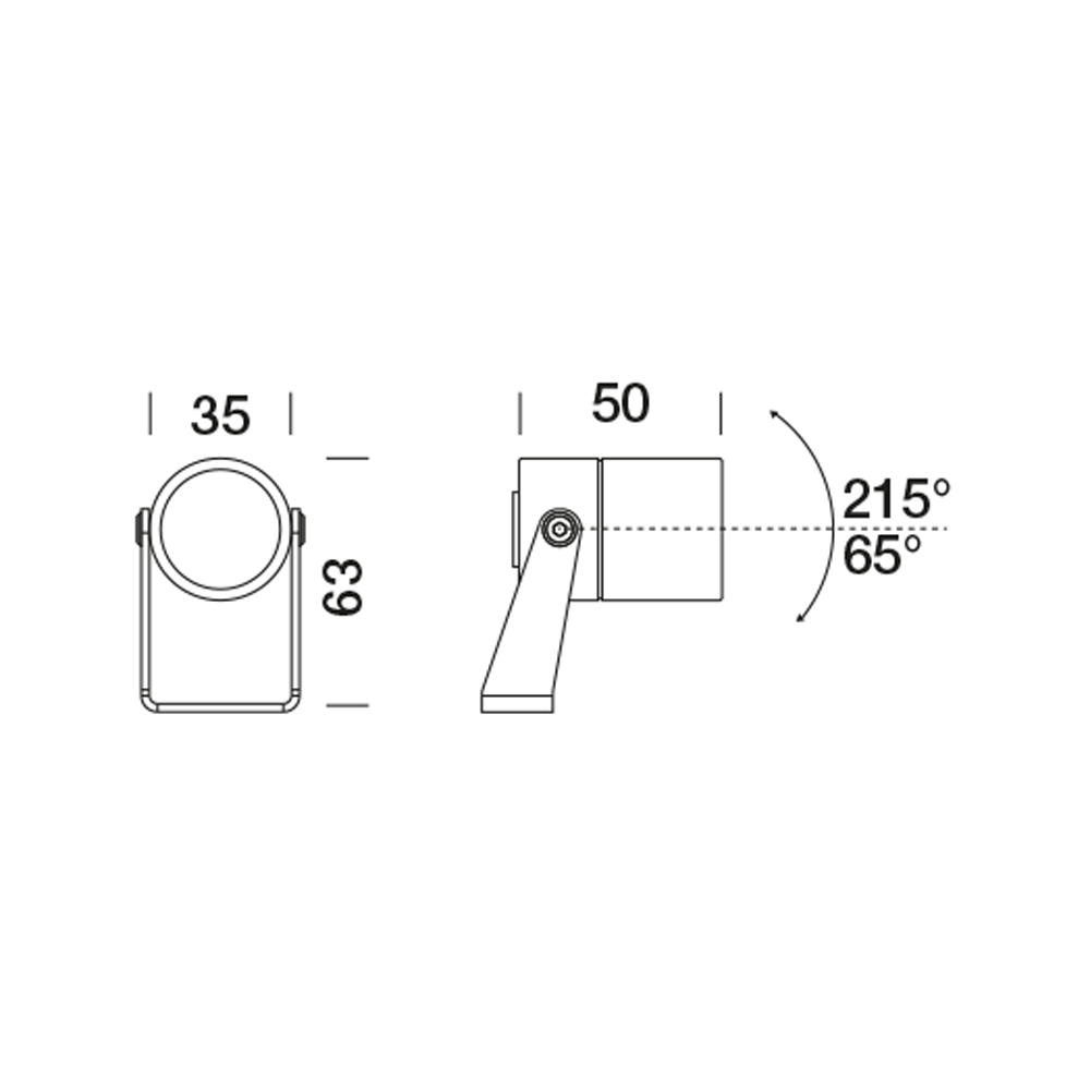 9405018 Проектор Platek NANO Proiettore  NANO Floodlight - 1 LED 3000K 33°  - Вид №9
