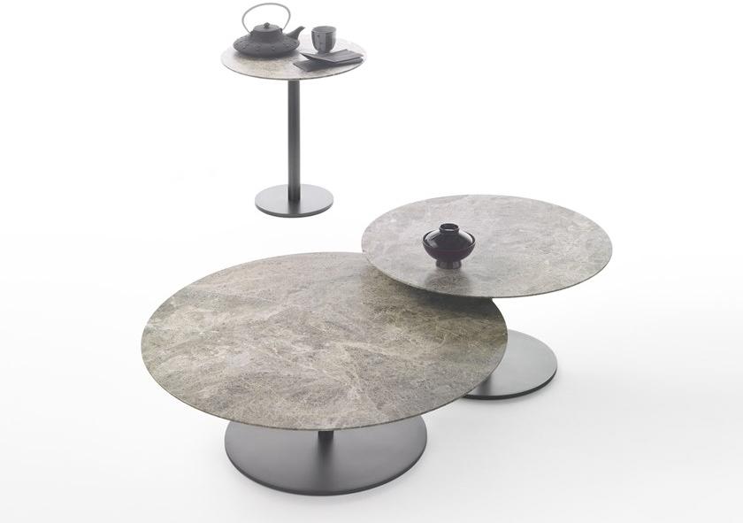 Marelli Высокий круглый мраморный журнальный столик Break sun-id-1379616 - Вид №6
