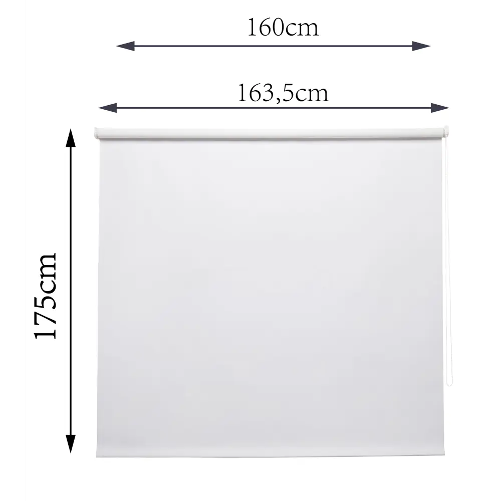Штора рулонная блэкаут Inspire Santos 160x175 см белая White 0 82688245 STLM-2093009 - Вид №8