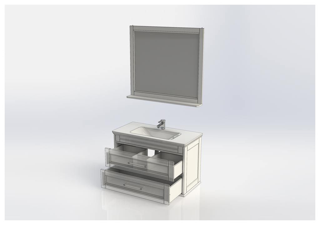 Мебель для ванной Aquanet Бостон 100 ясень 00212012 - Вид №6