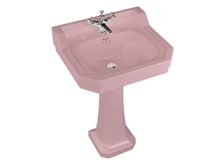 Прямоугольный умывальник из стекла на колонне Burlington На заказ ARCH-00055802 - Вид №9