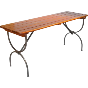 Стол садовый Линц складной 60x78x180 см дерево/металл темно-коричневый 89184759 STLM-2121508