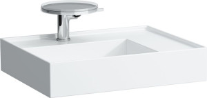 H8103347591111 Раковина с полочкой справа, со специальным скрытым сливом LAUFEN PRO