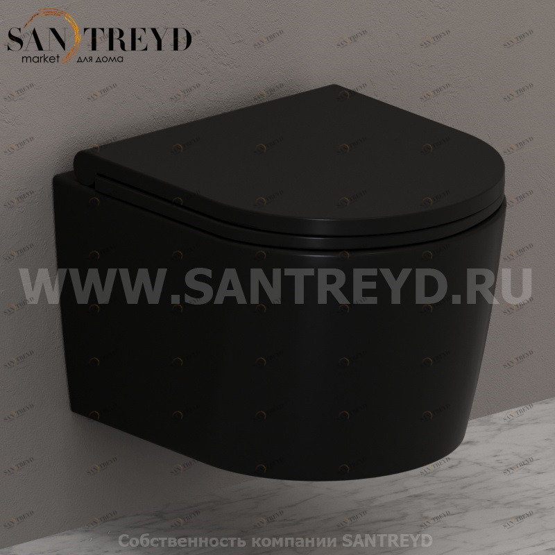 FOS06AR Подвесной унитаз настенный Черный Ceramica Globo FORTY3 Италия