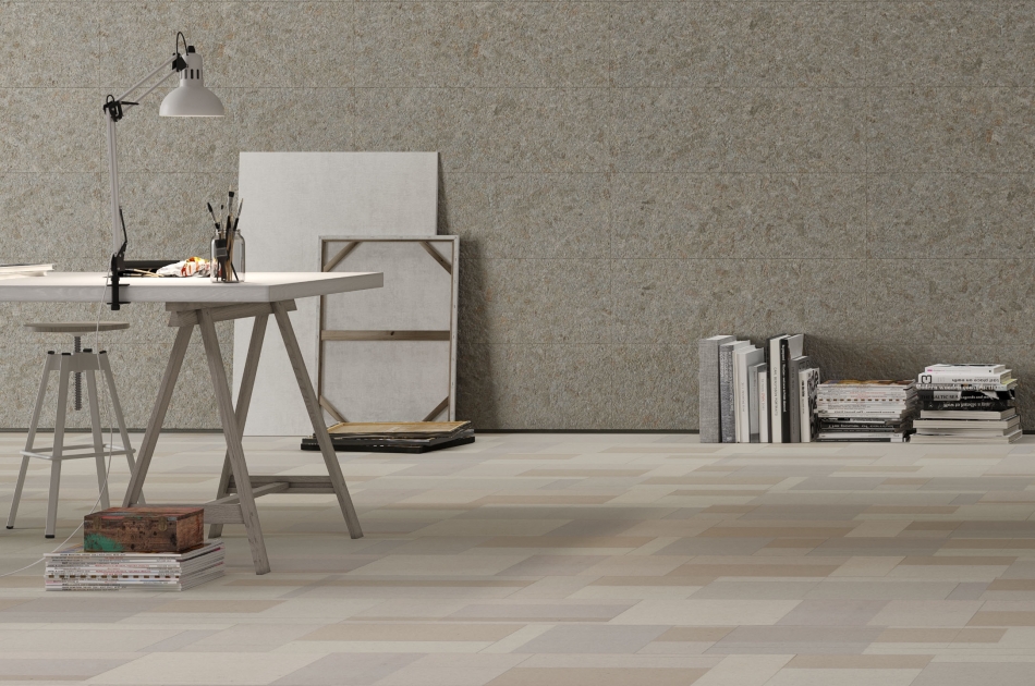 540 056 03 Печатный пробковый пол с разным дизайном Retile Mondri Pale GRANORTE Vita Decor - Вид №1