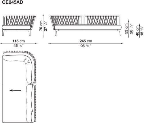 Ткань сад диван B&B Italia Outdoor ARCH-00084560 - Вид №17