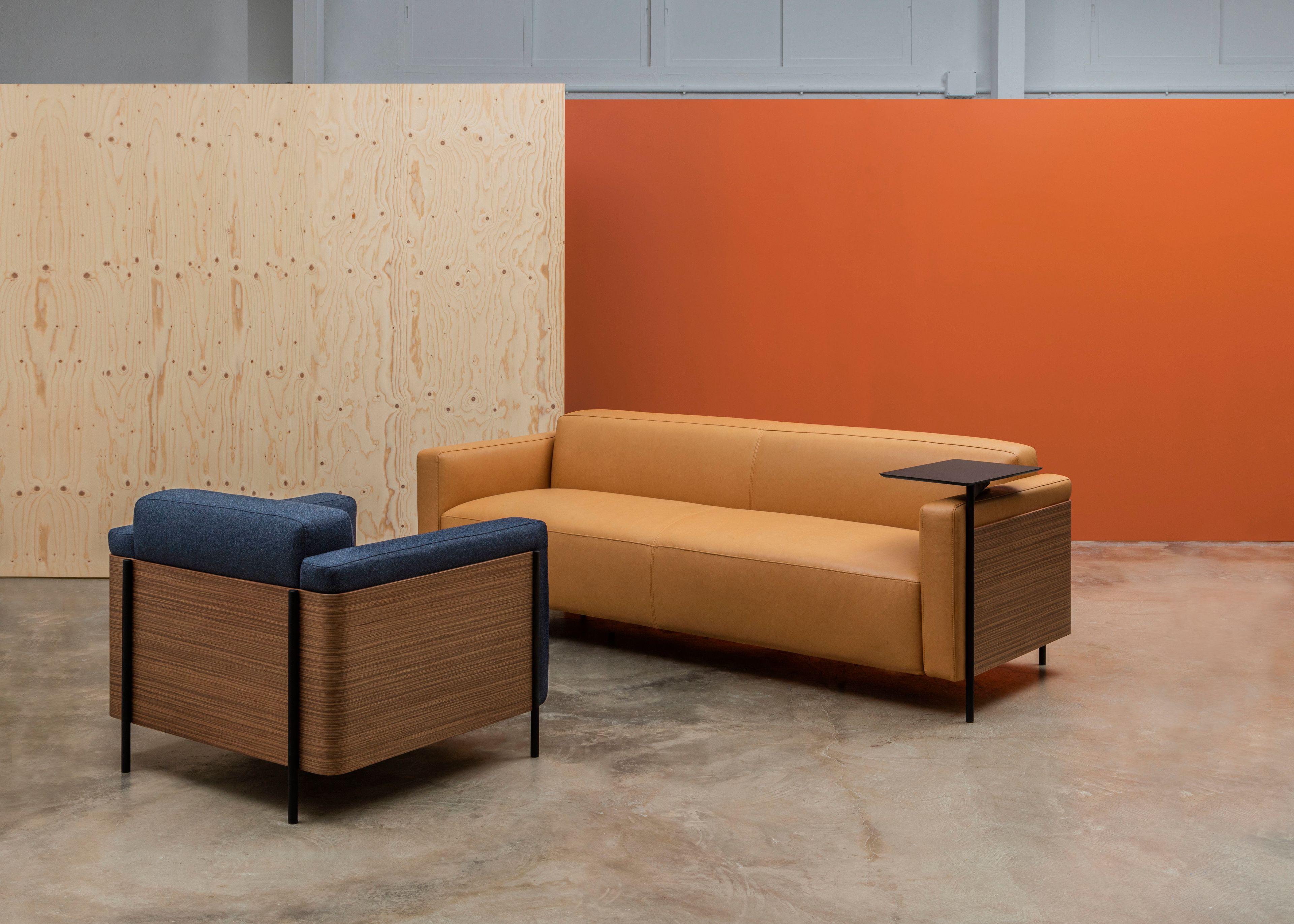 Кожаный контрактный диван Andreu World RAP SF1136 ARCH-00017397 - Вид №1