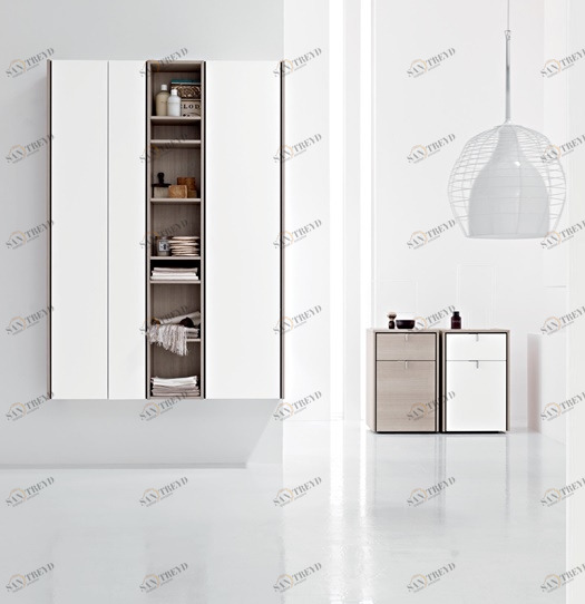 Комбинация ванной комнаты PV34 в отделке  Canaletto sbiancato / L41 Bianco MILLDUE PIVOT PIVOT34