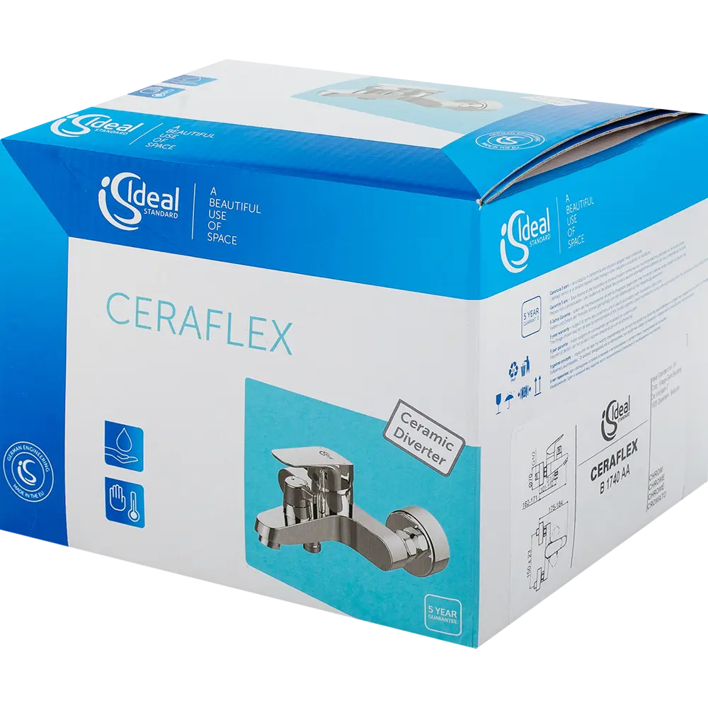 Смеситель для ванны Ideal Standard Ceraflex B1740AA, однорычажный, цвет хром 18625105 STLM-2001467 - Вид №3