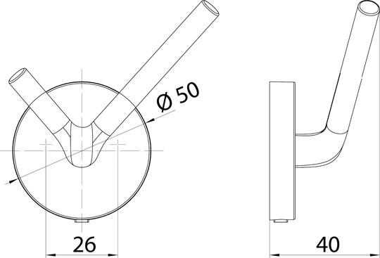 Emco Bad Двойной крючок для халата Round sun-id-1439526 - Вид №3