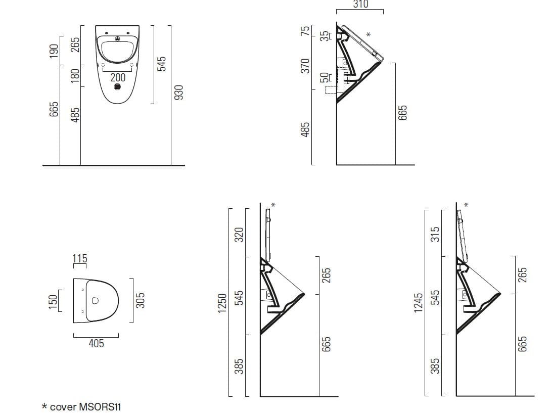 Керамический подвесной писсуар GSI ceramica сообщество ARCH-00057143 - Вид №3