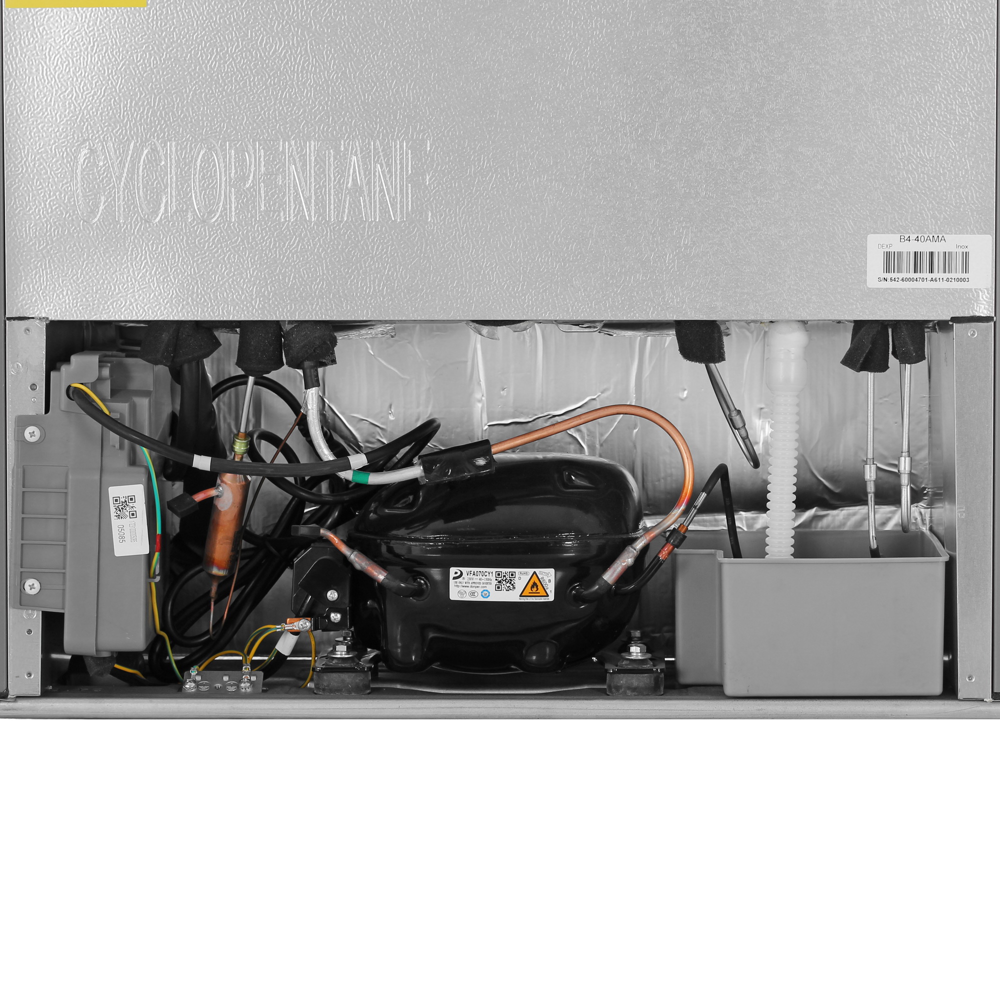 9173879 Холодильник с морозильником   DEXP B4-40AMA серебристый STDN-0130613 - Вид №15