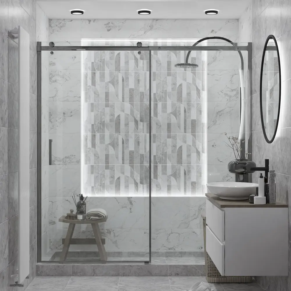 Настенная плитка Azori Misteria Geometria 31.5x63 см 1.79 м² матовая цвет серый 89453962 STLM-2157668 - Вид №4