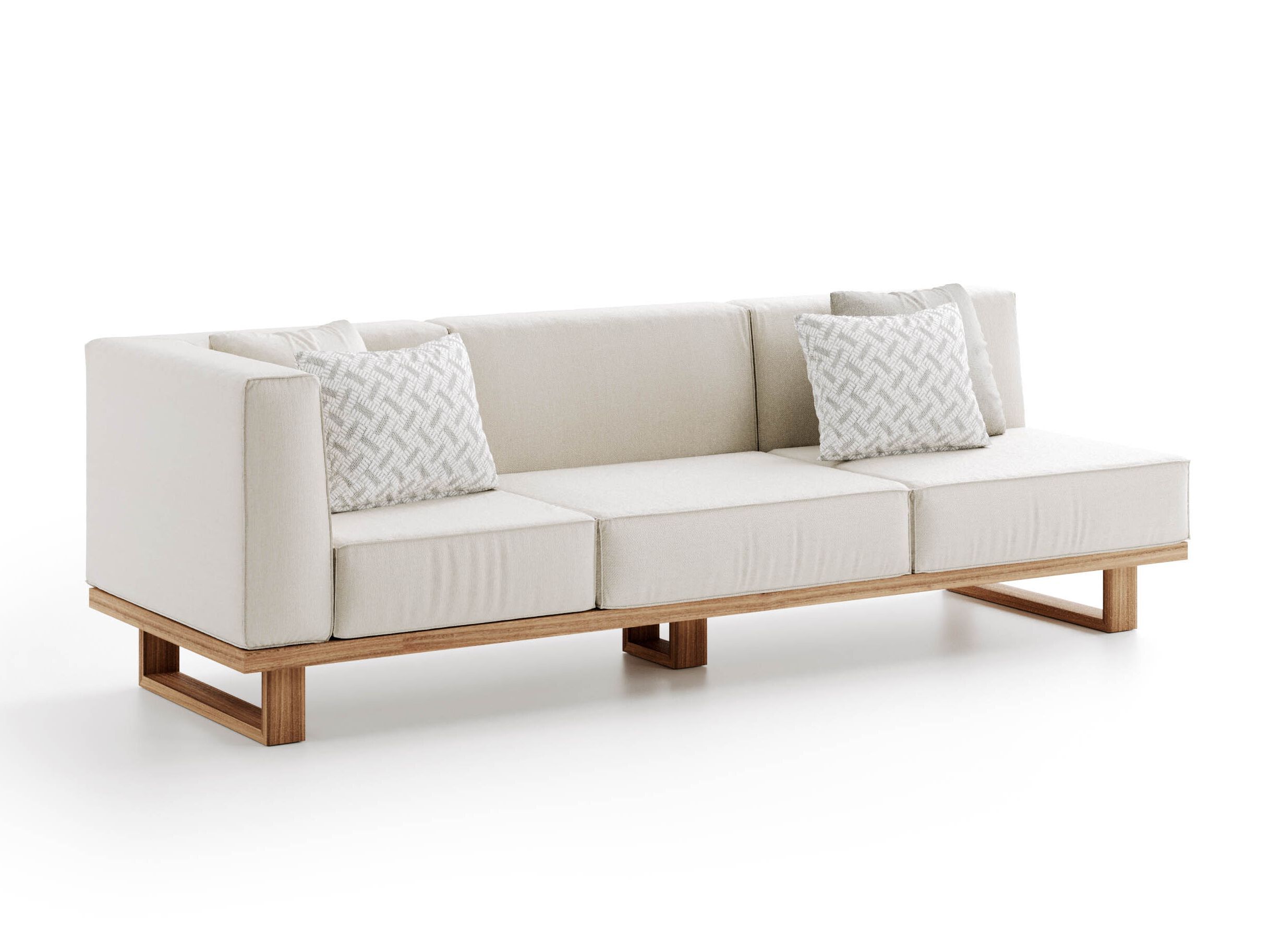 3-местный садовый диван из тикового дерева и ткани Atmosphera 9.Zero ARCH-00055137 - Вид №3