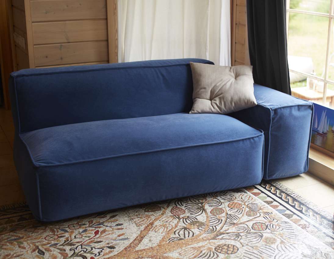 Бескаркасный диван с подлокотником синий Santorini 20 МАСТЕРСКАЯ КРЕСЛО  335269 Синий Santreyd  - Вид №1