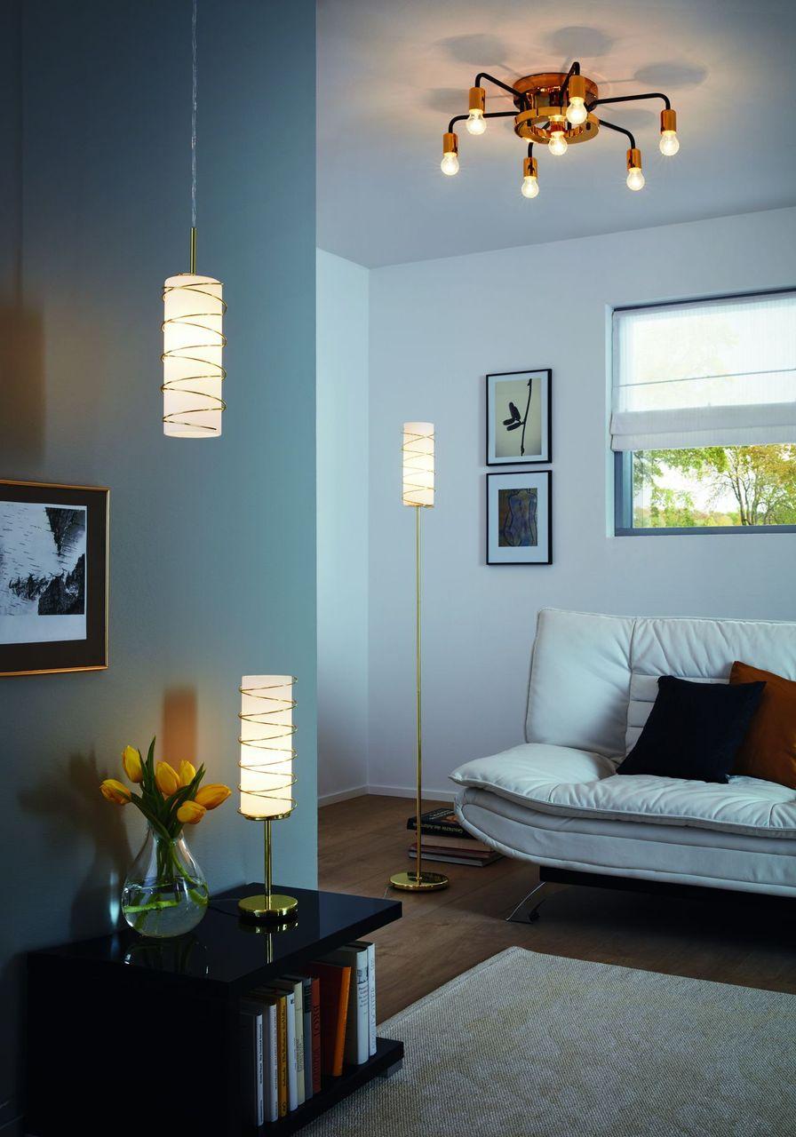 Торшер дизайнерский Eglo Tarragona White 95312 EGLO  081276 Прозрачный;хром  - Вид №1