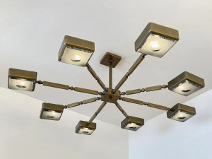 Латунный потолочный светильник