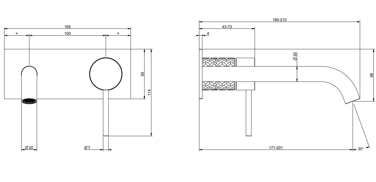 Смеситель для раковины из нержавеющей стали с пластиной Gessi Messi316 ARCH-00139881 - Вид №4