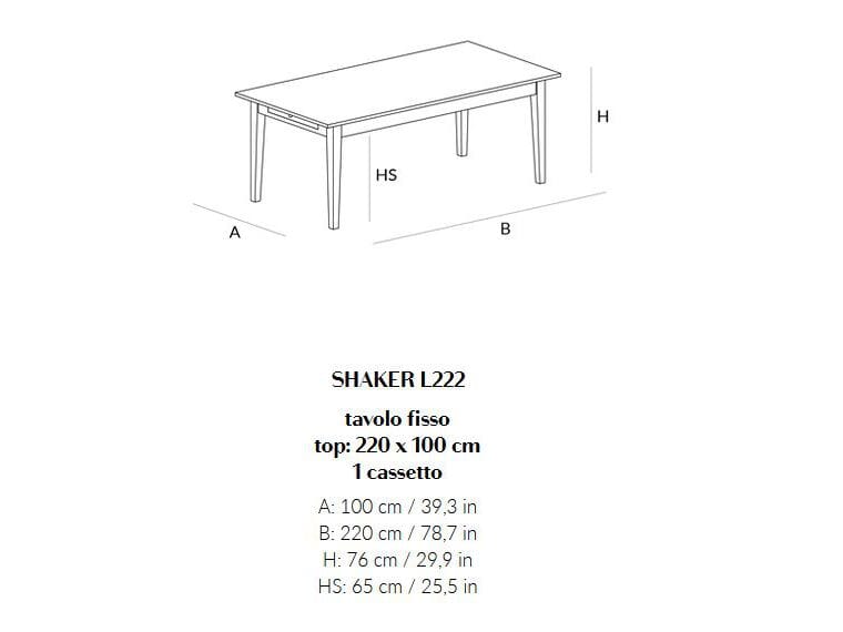 Прямоугольный обеденный стол из массива дерева Lando SHAKER ARCH-00099847 - Вид №4