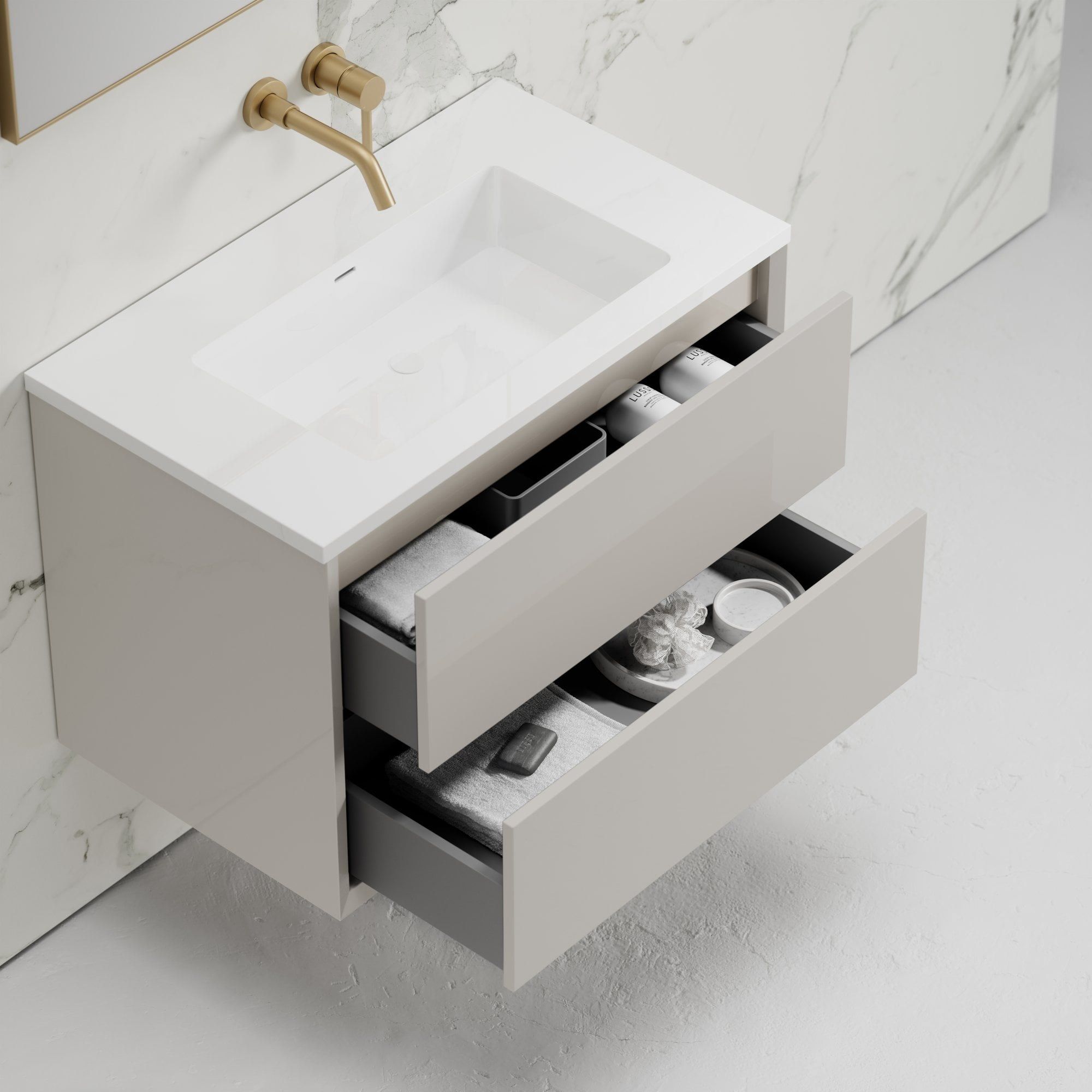 Умывальник из смолы с ящиками со встроенной раковиной LUSSO Volini ARCH-00023160 - Вид №33