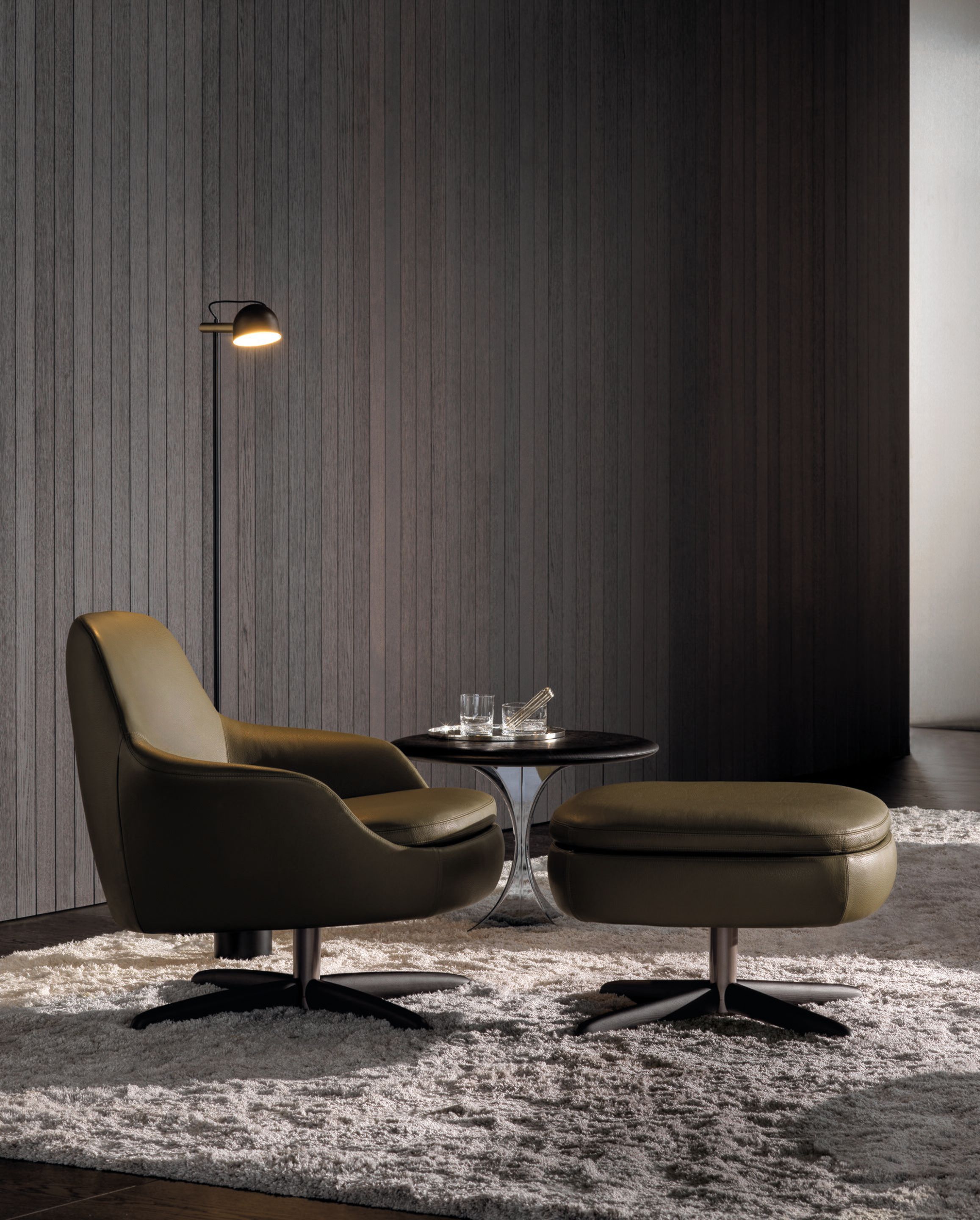Кожаное кресло с подлокотниками Minotti Сендай ARCH-00144175 - Вид №2
