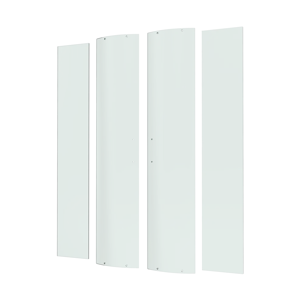 Комплект стекол для душевой ширмы Sensea Easy 1/4 круга 90x90 см прозрачное, цвет профиля на выбор 88103645 STLM-2132640 - Вид №1