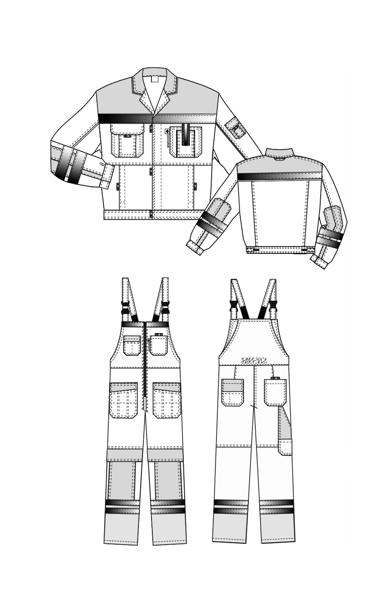 61869 Костюм "Профессионал-2" с СВП оранжево-черный  Летняя спецодежда  размер 60-62/170-176  - Вид №6