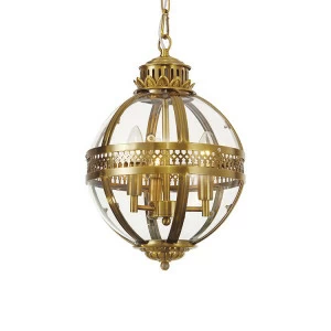 Подвесной светильник Residential 3 brass от Delight Collection KM0115P-3S brass DELIGHT COLLECTION ДИЗАЙНЕРСКИЕ 243642 Прозрачный;латунь