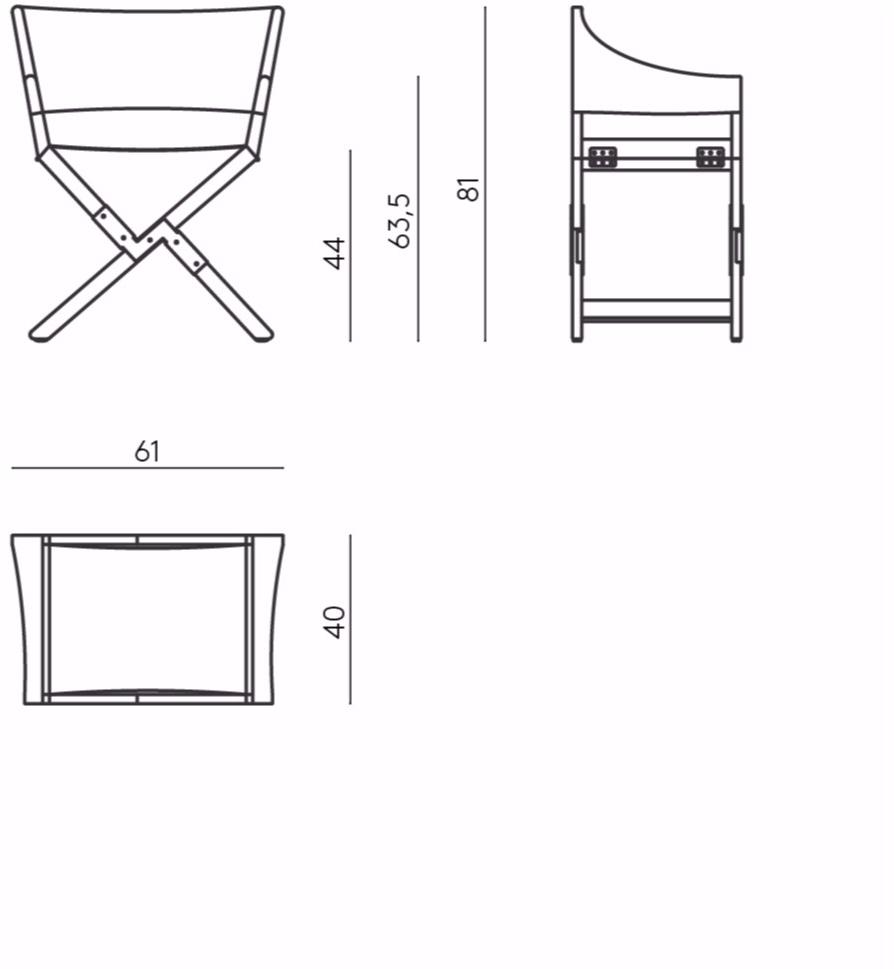 DE PADOVA Складной садовый стул с подлокотниками sun-id-1501070 - Вид №2