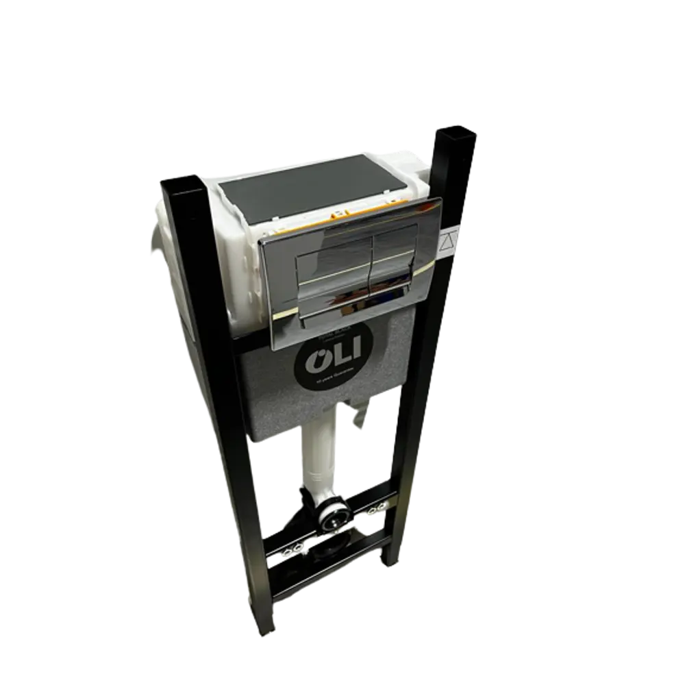 Инсталляция Oli Expert Black 40 см для подвесного унитаза с кнопкой цвет хром 84505957 STLM-2125928  - Вид №7